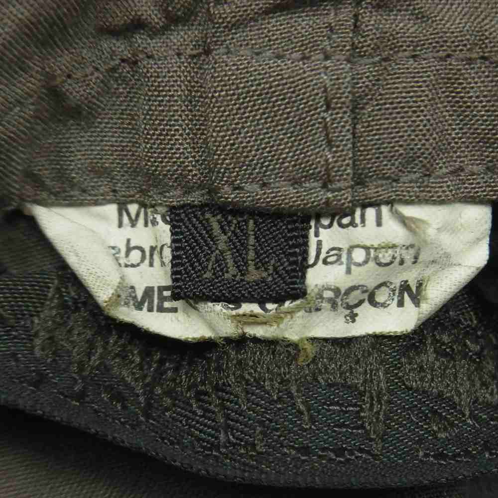 COMME des GARCONS HOMME DEUX コムデギャルソンオムドゥ 22SS DI-B030 製品染め ポリエステル スパンブロード ジップ フーディ ジャケット グレイッシュカーキ系 XL【中古】