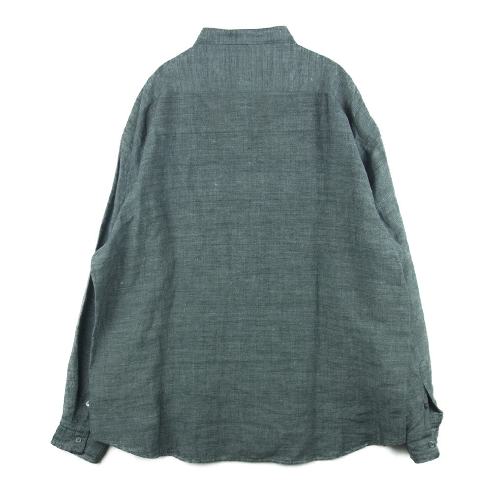 PORTER CLASSIC ポータークラシック 20SS ROLL UP BAMBOO LINEN SHIRT ロールアップ バンブーリネン 長袖 シャツ グレー系 XL【中古】