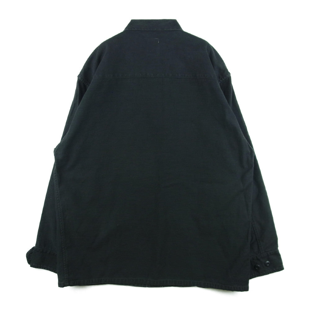 Ron Herman ロンハーマン 22SS 3520400028 Jungle Fatigue Jacket 製品染め ウォッシュ加工 バックサテン ジャングル ファティーグ ジャケット ブラック系 L【中古】