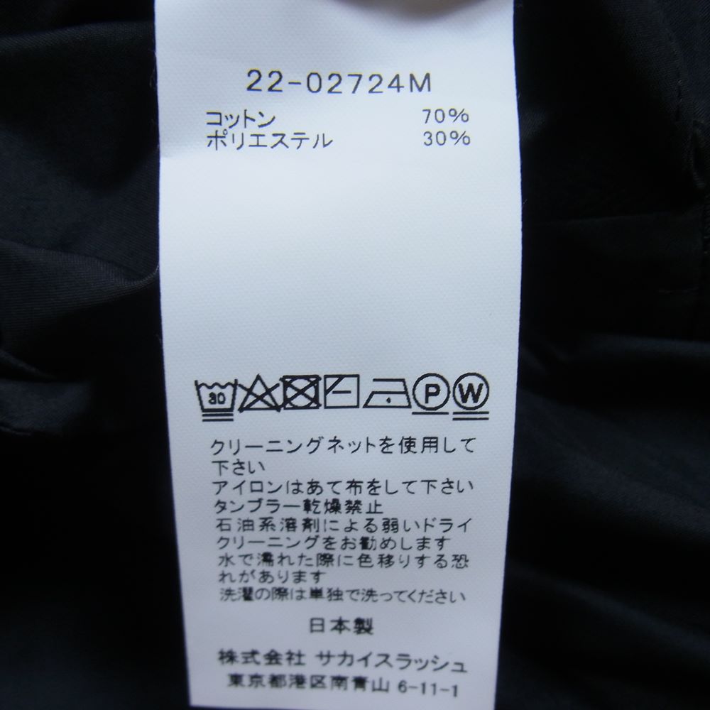 Sacai サカイ 22SS 22-02724M Cotton Weather Shirt コットン ウェザー
