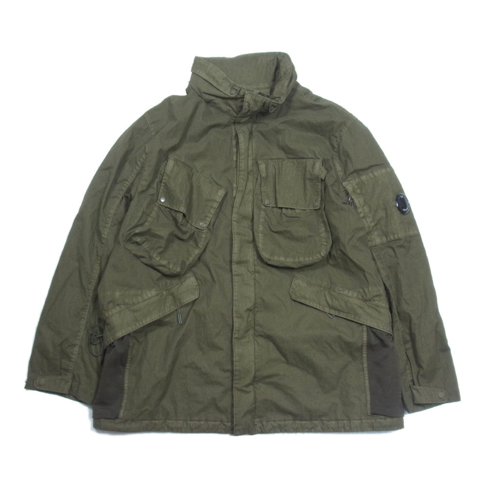 C.P.Company シーピーカンパニー 22SS 12CMOW210A 50 Fili Gum Utility Jacket ゴーグルレンズディテール ガーメントダイ ユーティリティ ジャケット カーキ系 56【美品】【中古】