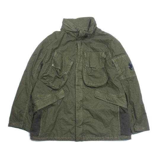 C.P.Company シーピーカンパニー 22SS 12CMOW210A 50 Fili Gum Utility Jacket ゴーグルレンズディテール ガーメントダイ ユーティリティ ジャケット カーキ系 56【美品】【中古】