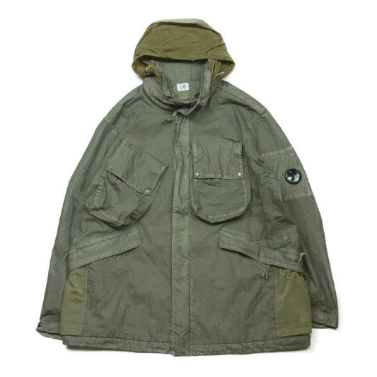 C.P.Company シーピーカンパニー 22SS 12CMOW210A 50 Fili Gum Utility Jacket ゴーグルレンズディテール ガーメントダイ ユーティリティ ジャケット グレー系 56【美品】【中古】