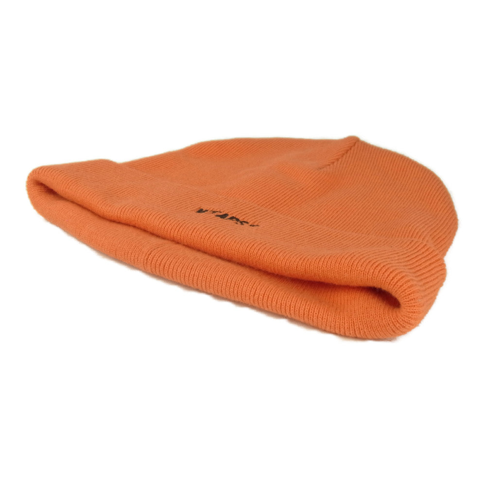 WTAPS ダブルタップス 211MADT-HT03 BEANIE 03 ロゴ 刺繍 ビーニー ニット帽 オレンジ系【中古】