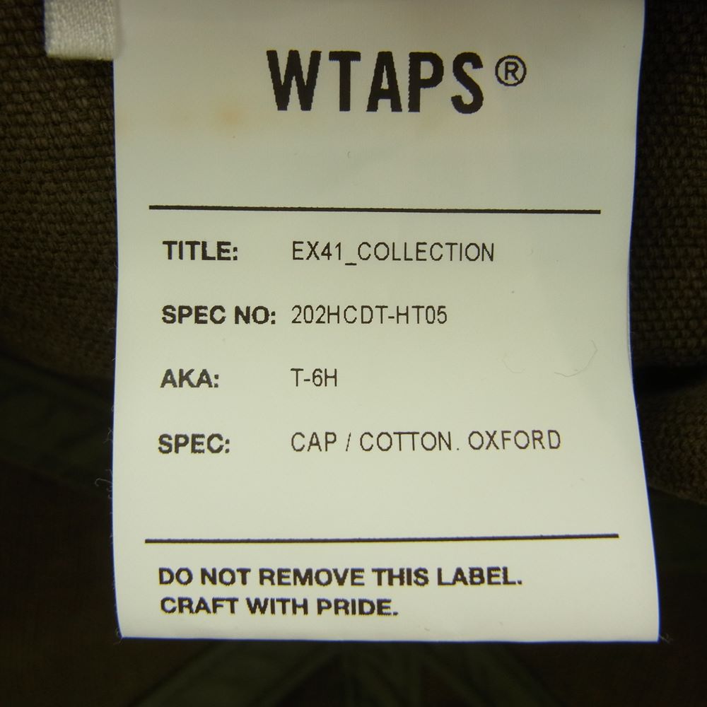 WTAPS ダブルタップス 202HCDT-HT05 T-6 / CAP / COTTON / OXFORD 6パネル コットン ロゴ キャップ カーキ系【中古】