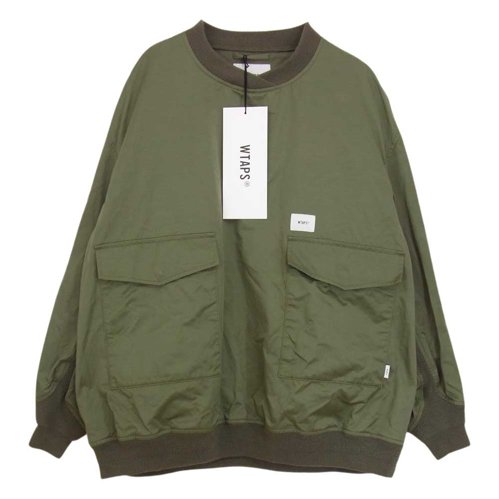 WTAPS ダブルタップス 20AW 202BRDT-JKM08 WTP NYLON COTTON RATINE SMOCK JACKET ナイロン コットン ラチネ プルオーバー ジャケット カーキ系 03【中古】