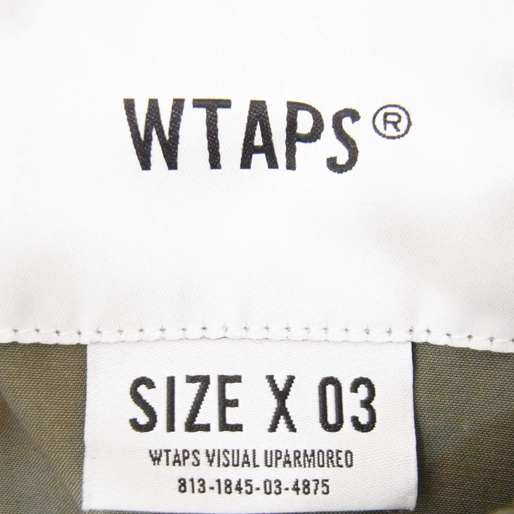 WTAPS ダブルタップス 20AW 202BRDT-JKM08 WTP NYLON COTTON RATINE SMOCK JACKET ナイロン コットン ラチネ プルオーバー ジャケット カーキ系 03【中古】