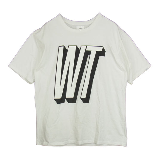 WTAPS ダブルタップス WT ビック プリント 半袖 Tシャツ ホワイト系 05【中古】