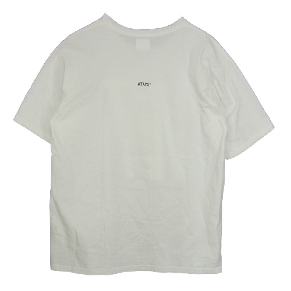 WTAPS ダブルタップス WT ビック プリント 半袖 Tシャツ ホワイト系 05【中古】
