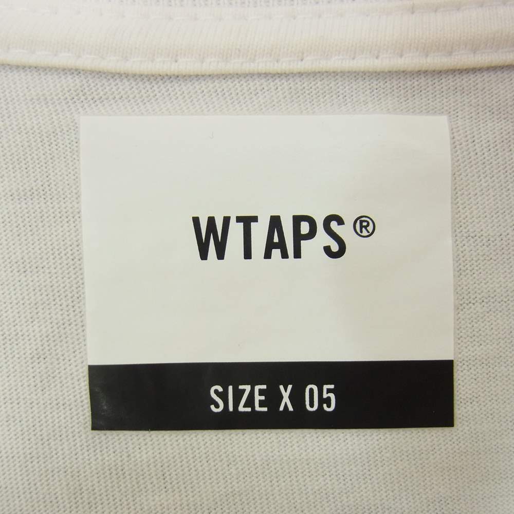 WTAPS ダブルタップス WT ビック プリント 半袖 Tシャツ ホワイト系 05【中古】