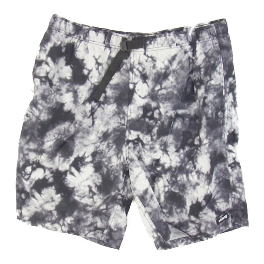 STUSSY ステューシー タイダイ プリント ベルト ショーツ ハーフ パンツ ブラック系 XL【中古】
