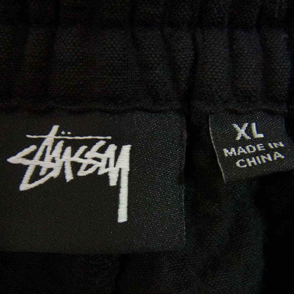STUSSY ステューシー シアサッカー イージー パンツ ブラック系 XL【中古】
