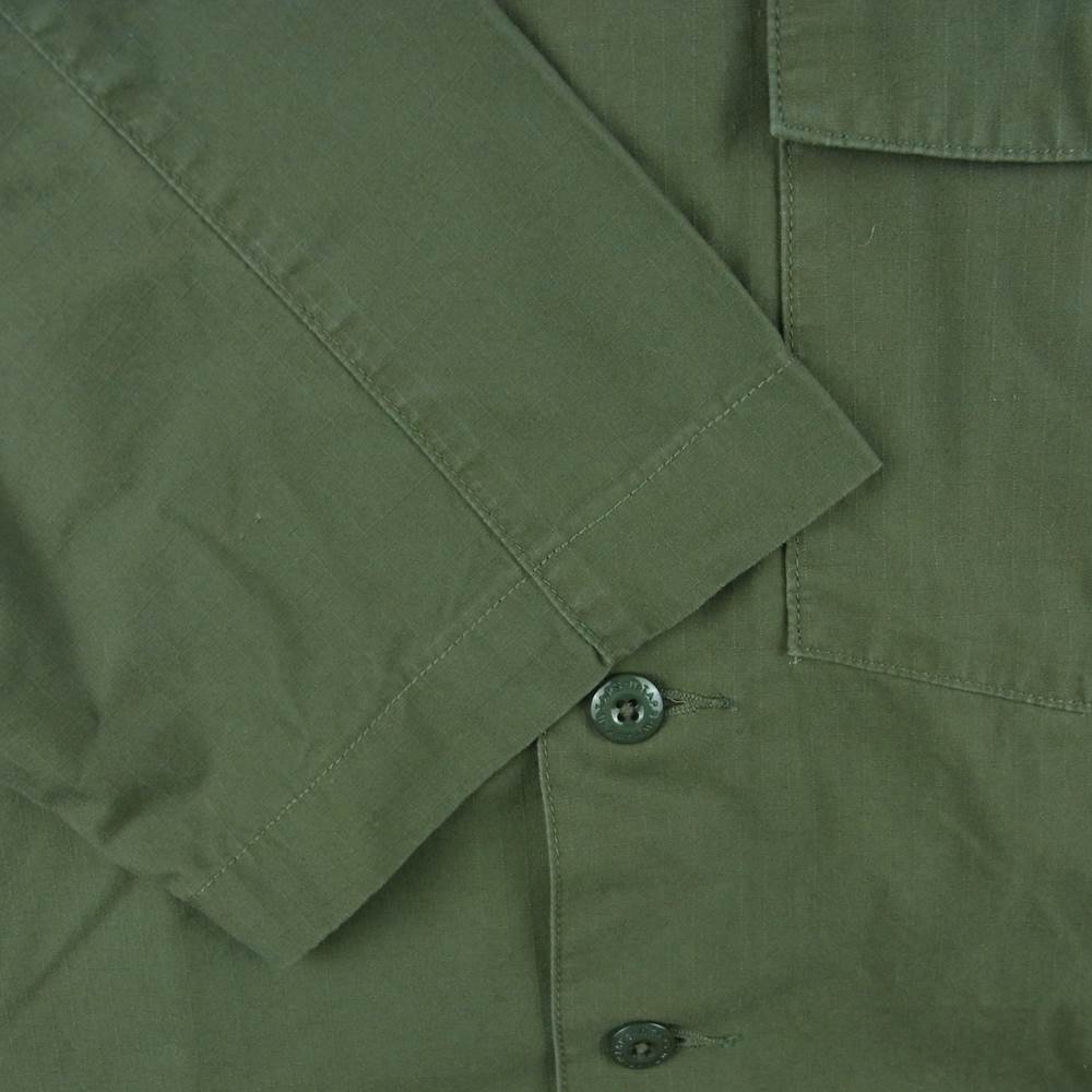 WTAPS ダブルタップス 201BRDT-SHM02 【カスタム品】 BUDS LS SHIRT COTTON RIPSTOP 半袖 ミリタリー リップストップ シャツ カーキ系 03【中古】