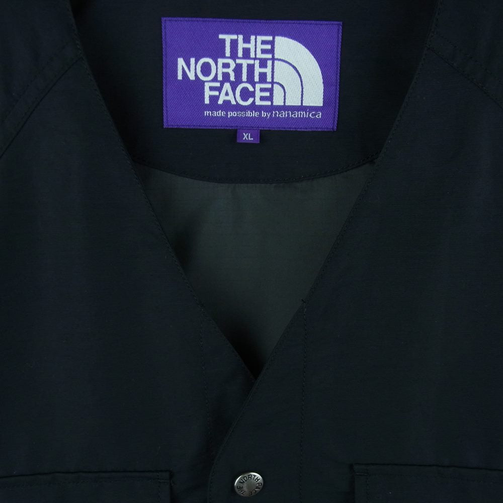 THE NORTH FACE ノースフェイス NP2205N PURPLE LABEL パープルレーベル MOUNTAIN WIND CARDIGAN マウンテン ウィンド カーディガン ノーカラー ジャケット ブラック系 XL【中古】