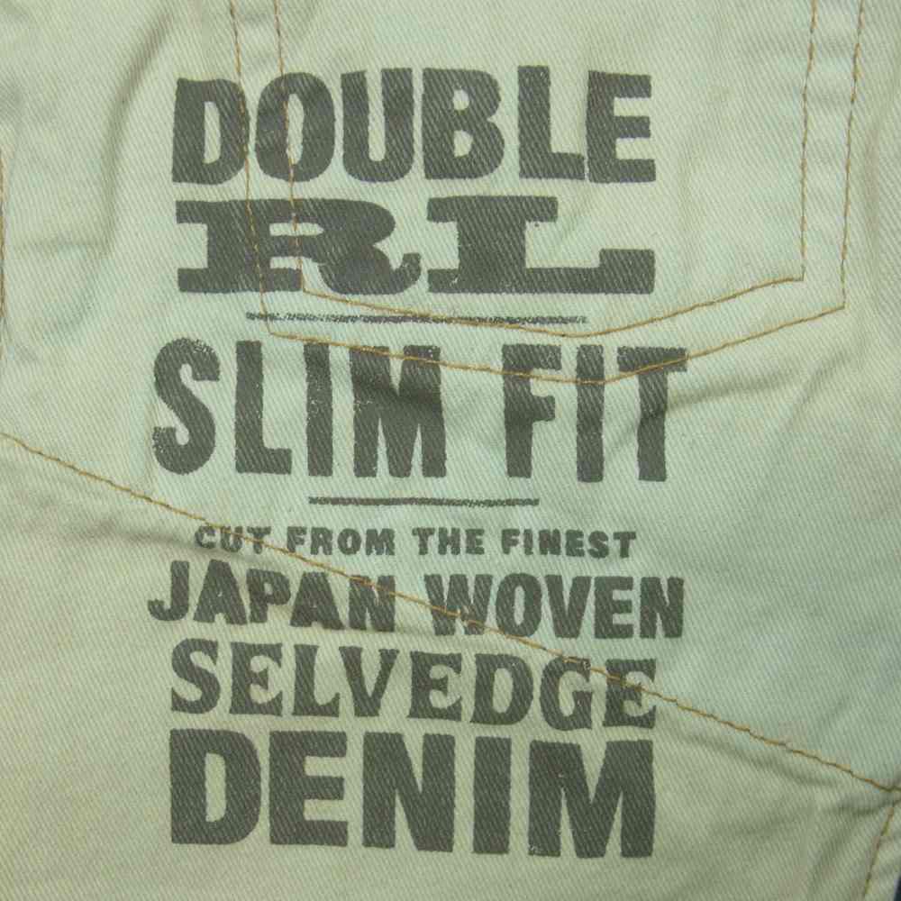 RRL ダブルアールエル JAPAN WOVEN SELVEDGE DENIM ダメージ リペア加工 ジャパン ウーブン セルビッチ デニム パンツ インディゴブルー系 36 × 32【中古】