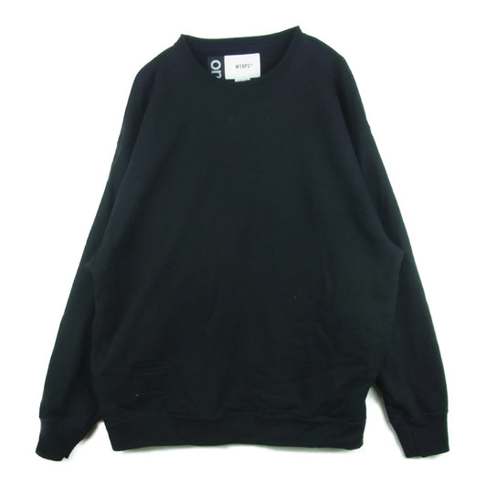 WTAPS ダブルタップス 21AW 212ATUCD-CSM01S UNDERCOVER アンダーカバー one on one GIG CREW NECK インサイドアウト ロゴ クールネック スウェット トレーナー ブラック系 03【中古】