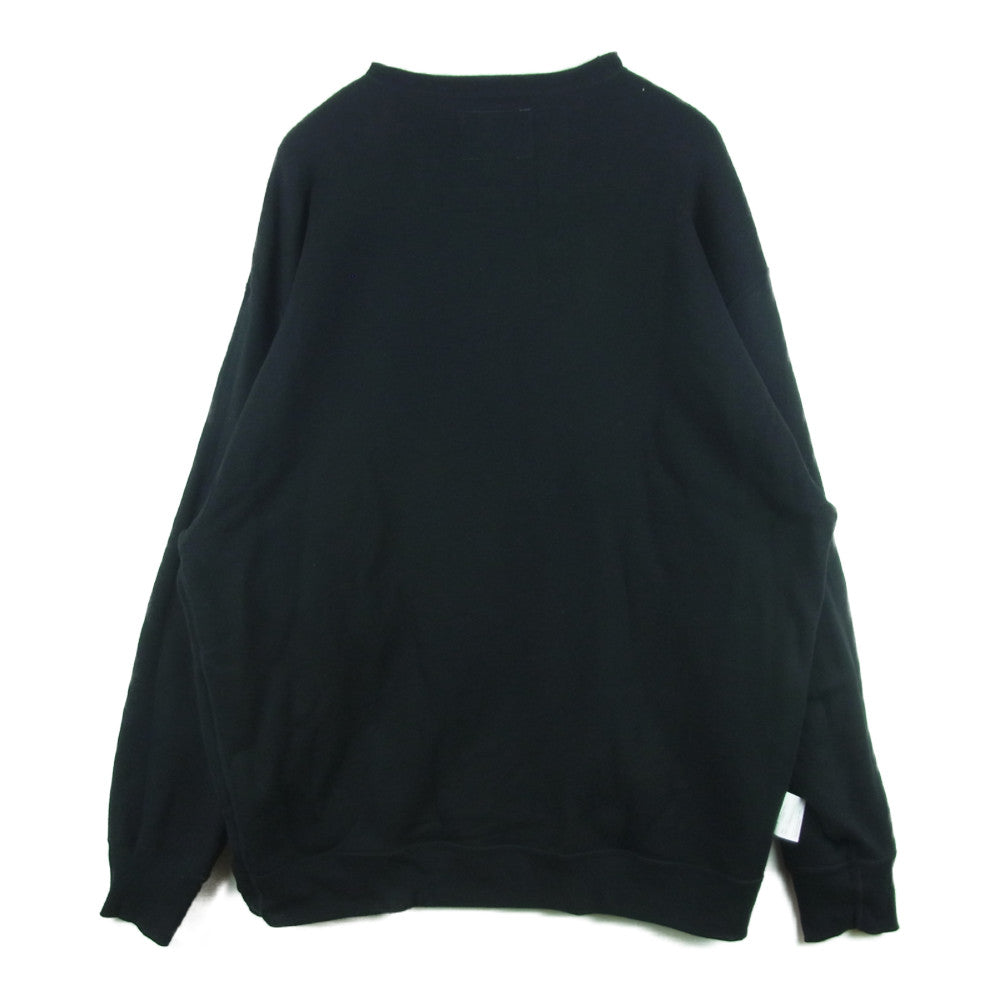 WTAPS ダブルタップス 21AW 212ATUCD-CSM01S UNDERCOVER アンダーカバー one on one GIG CREW NECK インサイドアウト ロゴ クールネック スウェット トレーナー ブラック系 03【中古】