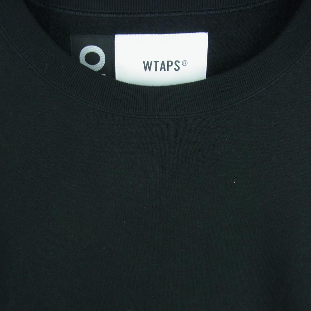 WTAPS ダブルタップス 21AW 212ATUCD-CSM01S UNDERCOVER アンダーカバー one on one GIG CREW NECK インサイドアウト ロゴ クールネック スウェット トレーナー ブラック系 03【中古】