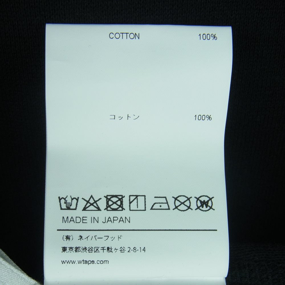 WTAPS ダブルタップス 21AW 212ATUCD-CSM01S UNDERCOVER アンダーカバー one on one GIG CREW NECK インサイドアウト ロゴ クールネック スウェット トレーナー ブラック系 03【中古】