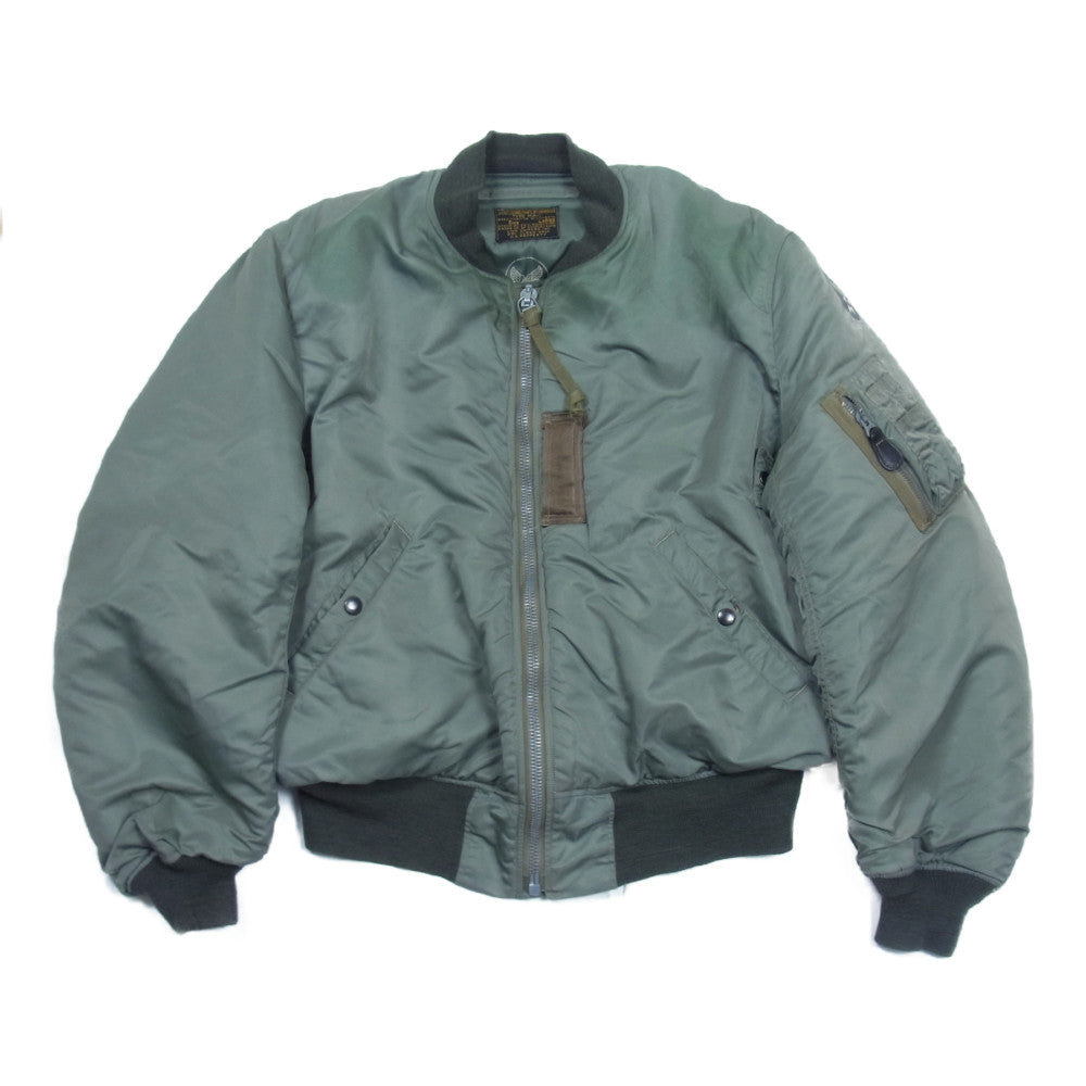 Buzz Rickson's バズリクソンズ M13785 LION UNIFORM INC 実名復刻 MA-1 フライト ミリタリー ジャケット カーキ系 L【中古】