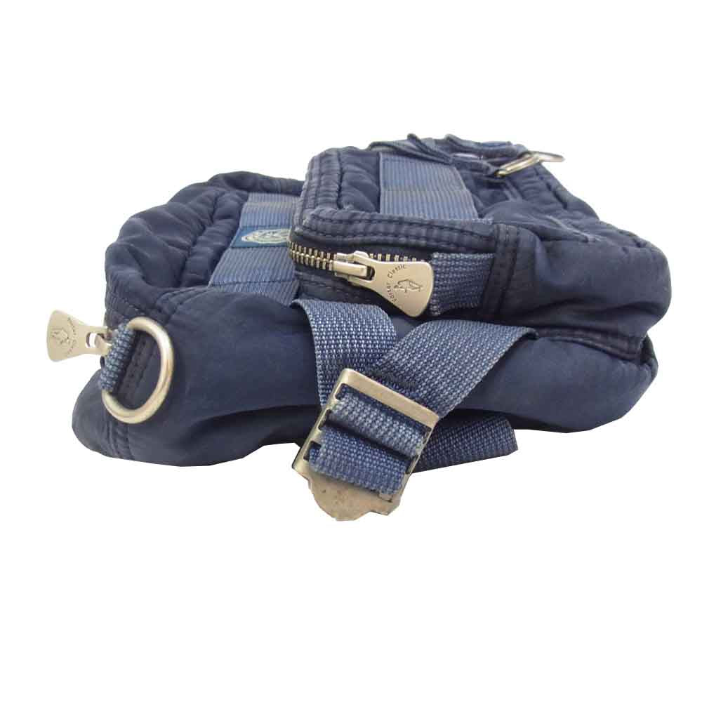 PORTER CLASSIC ポータークラシック SUPER NYLON WAIST BAG スーパーナイロン ウエスト ボディ バック ポーチ ネイビー系【中古】