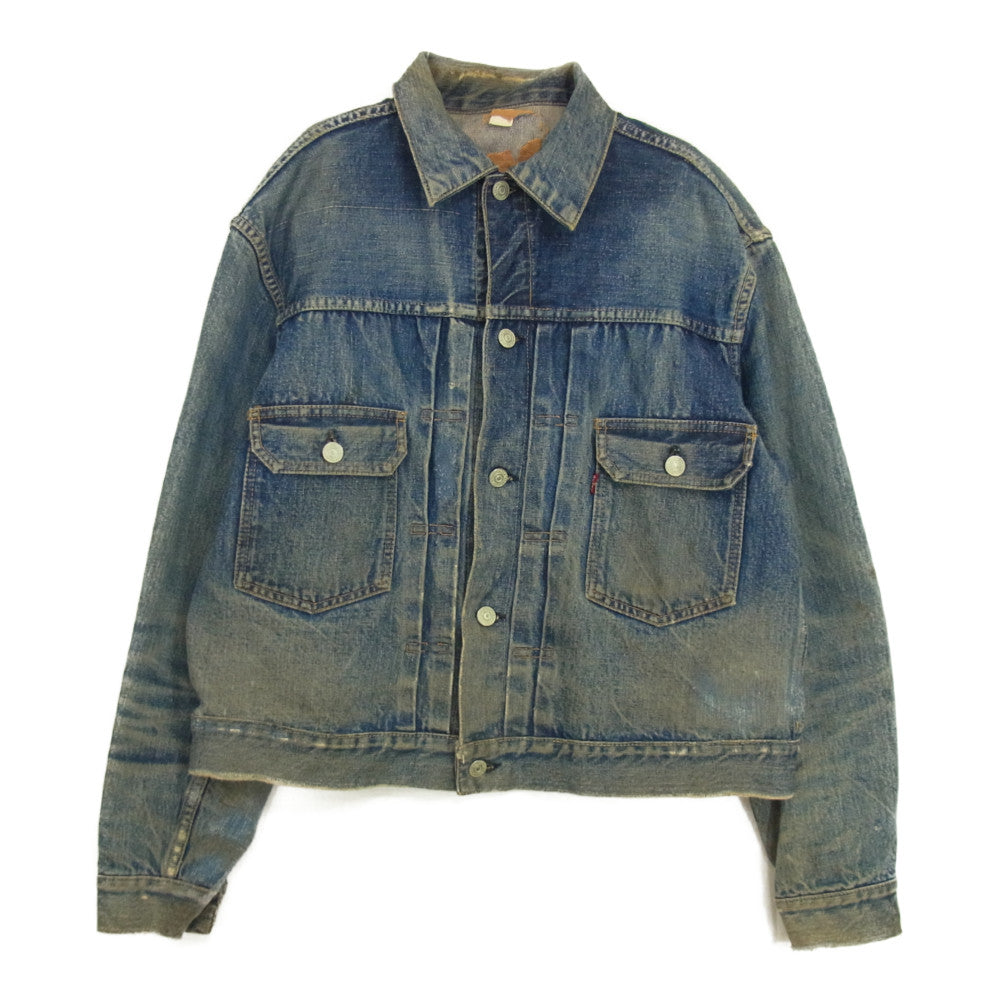 Levi's リーバイス ヴィンテージ オリジナル 紙パッチ BIGE 両面均等V 507XX 2nd デニム ジャケット インディゴブルー系 44【中古】