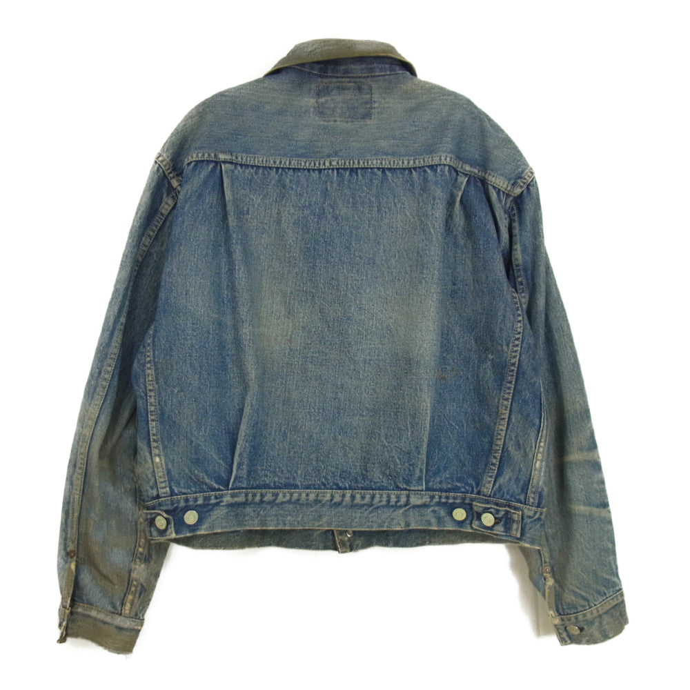 Levi's リーバイス ヴィンテージ オリジナル 紙パッチ BIGE 両面均等V 507XX 2nd デニム ジャケット インディゴブルー系 44【中古】