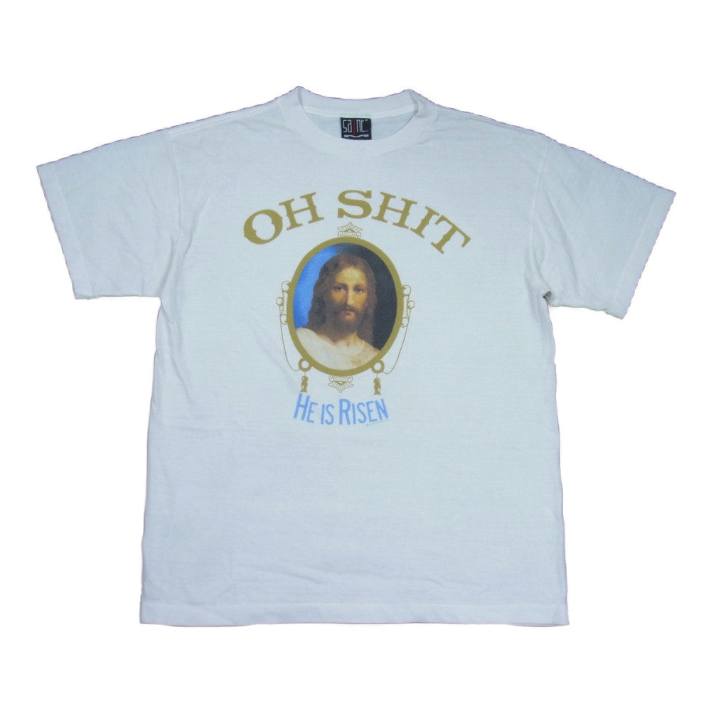 セントマイケル 22AW SM-A22-0000-0003 SS TEE OH SHIT / WHITE S/S 半袖Tシャツ ホワイト系 M【極上美品】【中古】