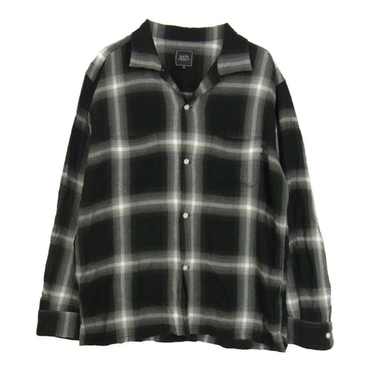 RATS ラッツ 21AW 21'RS-0805 RAYON OMBRE CHECK SHIRT レーヨン オンブレ チェック 長袖 シャツ ブラック系 M【中古】