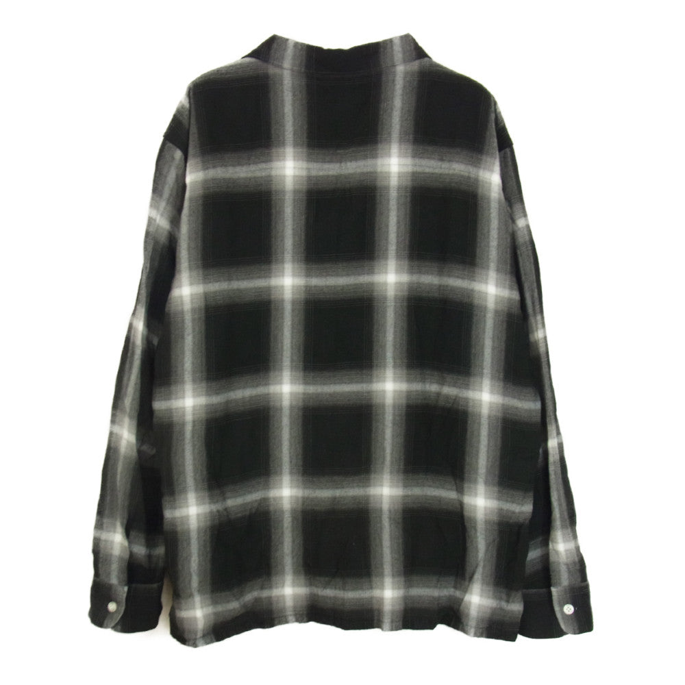RATS ラッツ 21AW 21'RS-0805 RAYON OMBRE CHECK SHIRT レーヨン オンブレ チェック 長袖 シャツ ブラック系 M【中古】