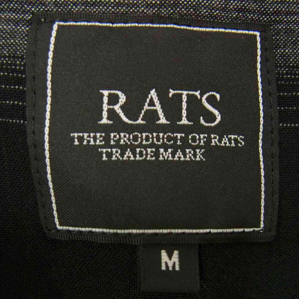 RATS ラッツ 21AW 21'RS-0805 RAYON OMBRE CHECK SHIRT レーヨン オンブレ チェック 長袖 シャツ ブラック系 M【中古】
