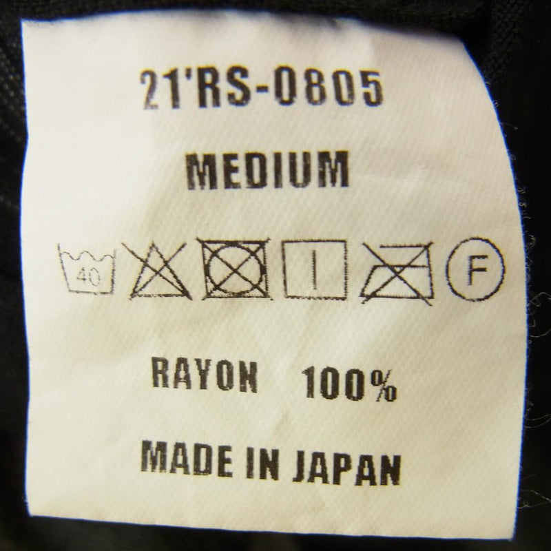 RATS ラッツ 21AW 21'RS-0805 RAYON OMBRE CHECK SHIRT レーヨン オンブレ チェック 長袖 シャツ ブラック系 M【中古】