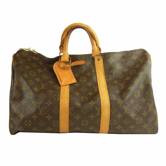LOUIS VUITTON ルイ・ヴィトン M41428 モノグラム キーポル 45 トラベル バッグ ブラウン系【中古】