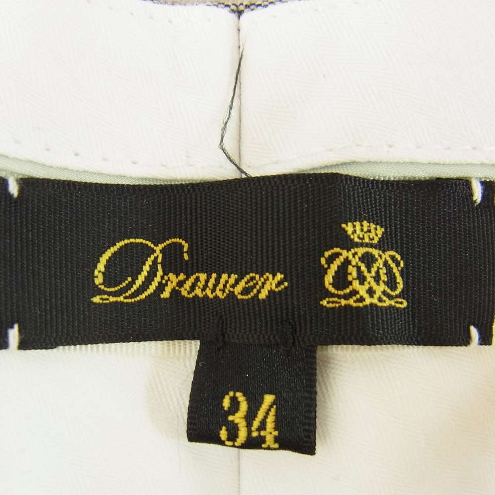 Drawer ドゥロワー 22SS 6514-236-1178 ウール ナナコ織 マッケン テーパード スラックス パンツ グレー系 34【極上美品】【中古】
