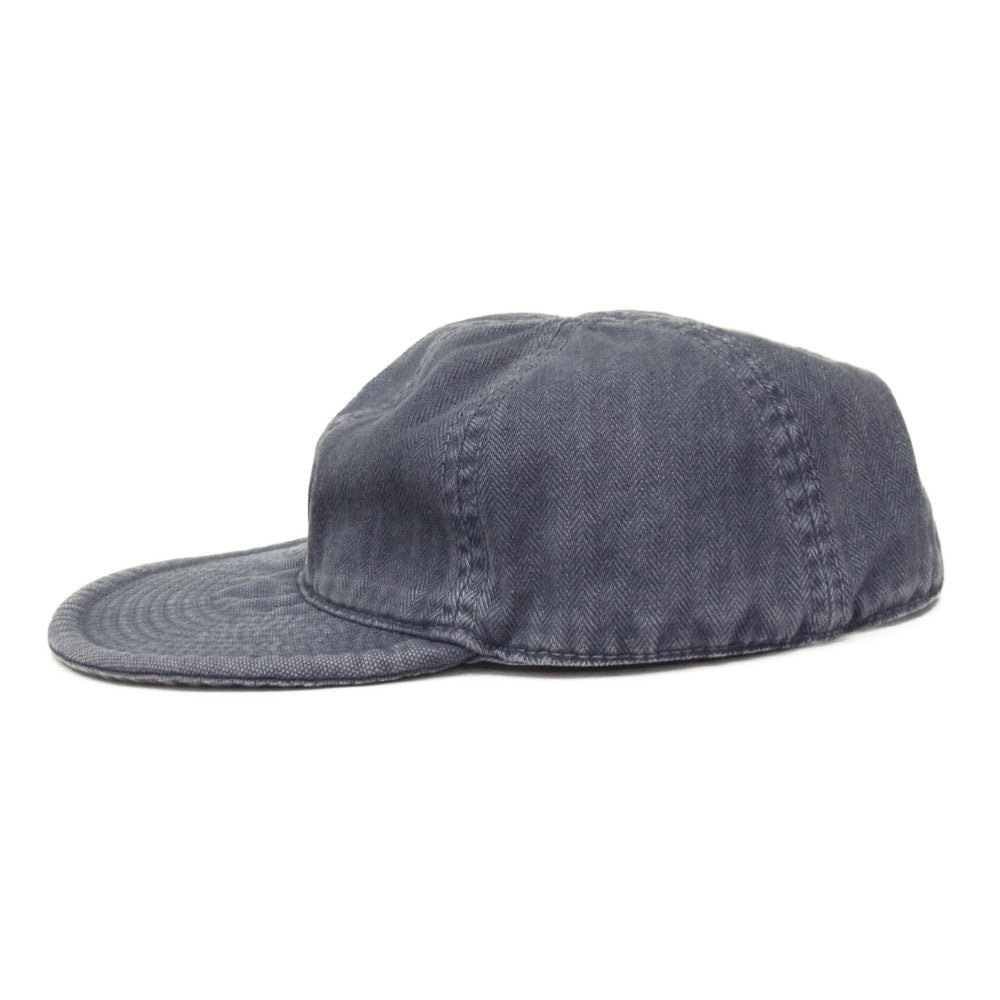 Nigel Cabourn ナイジェルケーボン ACC-53 MECHANIC CAP CANVAS HB ヘリンボーン メカニカル キャップ ネイビー系【中古】