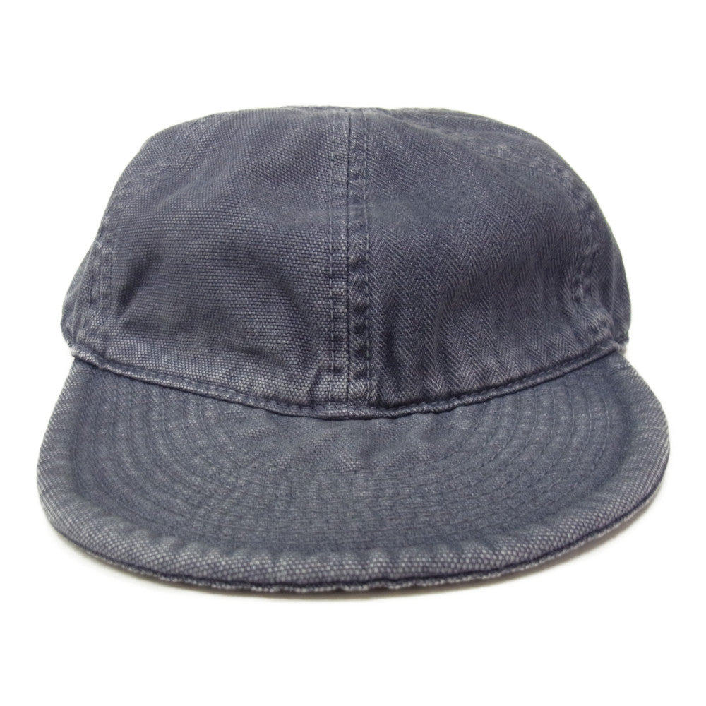 Nigel Cabourn ナイジェルケーボン ACC-53 MECHANIC CAP CANVAS HB ヘリンボーン メカニカル キャップ ネイビー系【中古】