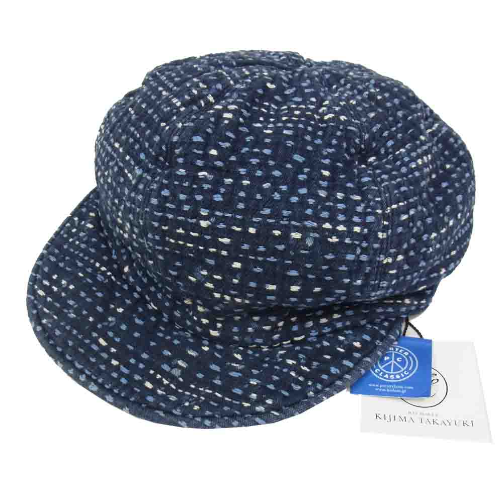 PORTER CLASSIC ポータークラシック SASHIKO LIGHT MARINE CAP 刺し子 サシコ ライト マリンキャップ キャスケット ブルー系【中古】