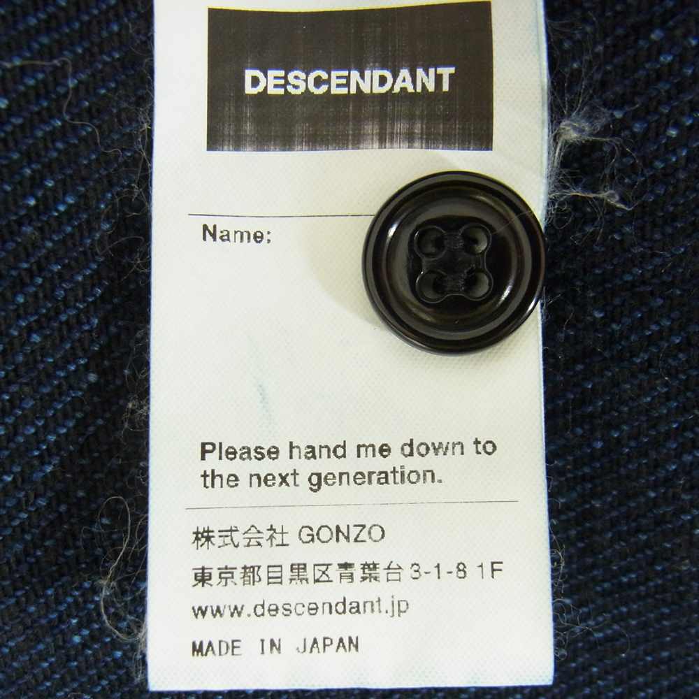 DESCENDANT ディセンダント デニム ポケット シャツ ジャケット ネイビー系 3【中古】