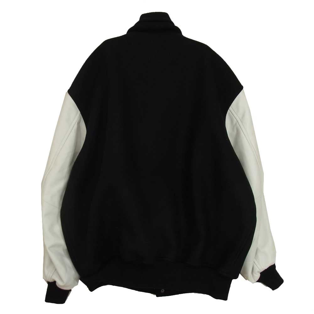 GRAPHPAPER グラフペーパー 21aw gm213-30061 Scale Off Melton Stadium Jacket スケールオフ メルトン スタジアム ジャケット スタジャン ブラック系 1【中古】