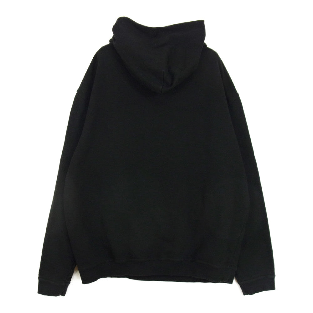 MAISON MARGIELA メゾンマルジェラ 22SS 10ライン 22SS S50GU0167 S25503 HOODIE UPSIDE DOWN LOGO ロゴ 刺繍 パーカー ブラック系 48【中古】