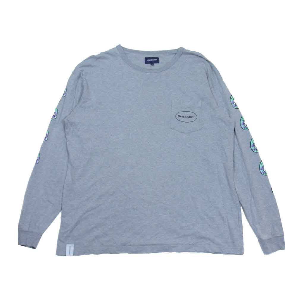 DESCENDANT ディセンダント Keep ROLLING キープローリング ポケット 長袖Tシャツ グレー系 3【中古】