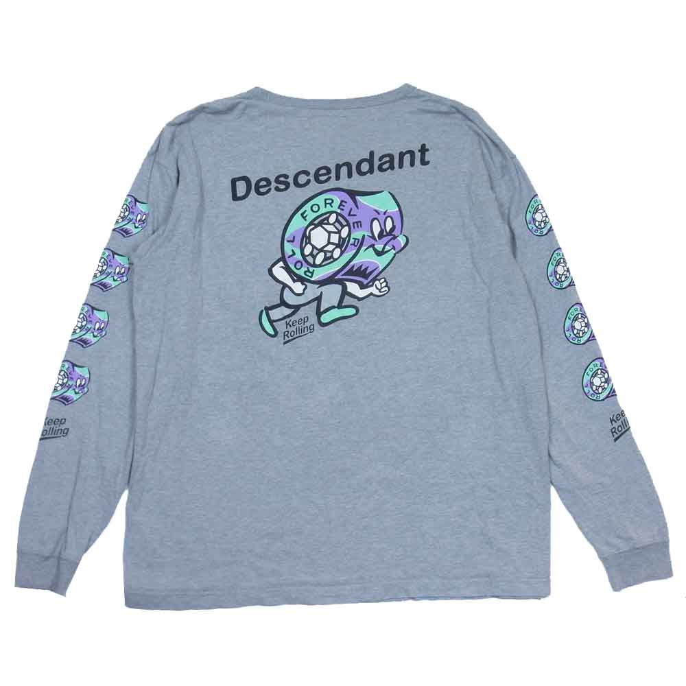 DESCENDANT ディセンダント Keep ROLLING キープローリング ポケット 長袖Tシャツ グレー系 3【中古】