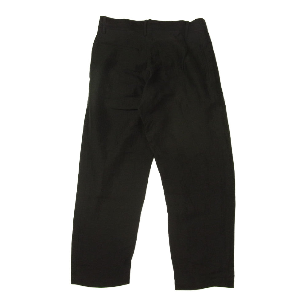 LIMI feu リミフゥ LG-P09-300 Li/Cu Gabardine Three Quarter Length Pants リネン キュプラ ギャバジン クォータ－レングス パンツ ブラック系 2【中古】