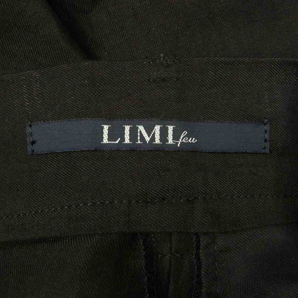 LIMI feu リミフゥ LG-P09-300 Li/Cu Gabardine Three Quarter Length Pants リネン キュプラ ギャバジン クォータ－レングス パンツ ブラック系 2【中古】