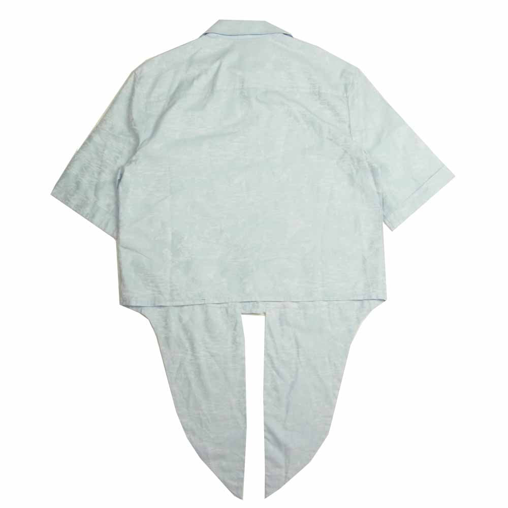 OFF-WHITE オフホワイト OWGA069R20H39123 PATTERN ロゴ 半袖 ドレス シャツ ブルー系 36【美品】【中古】