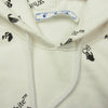 OFF-WHITE オフホワイト 21SS OMBB037R21FLE008 ALL-OVER LOGO オールオーバー ハンドロゴ プリント フーディ パーカー ホワイト系 M【中古】