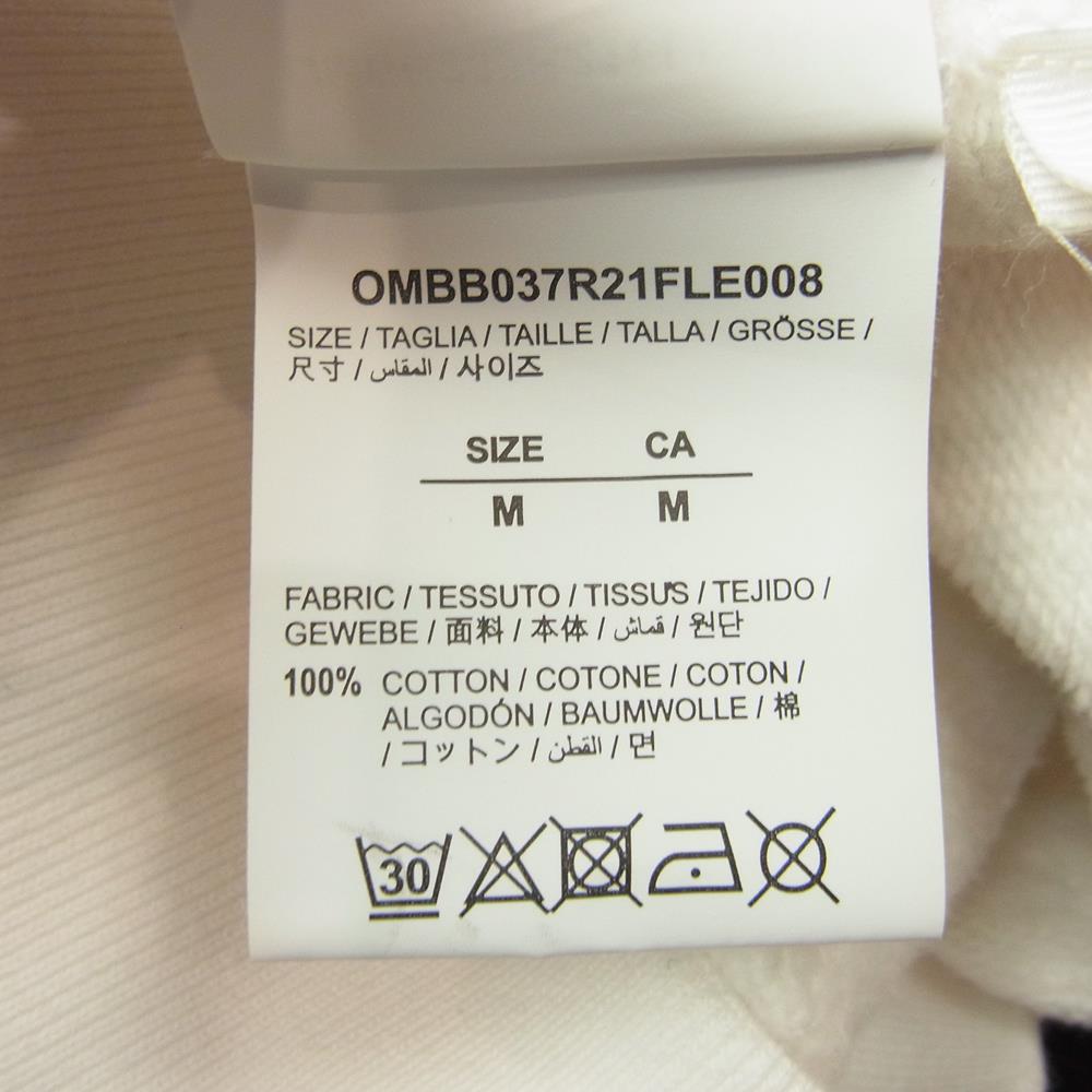 OFF-WHITE オフホワイト 21SS OMBB037R21FLE008 ALL-OVER LOGO オールオーバー ハンドロゴ プリント フーディ パーカー ホワイト系 M【中古】