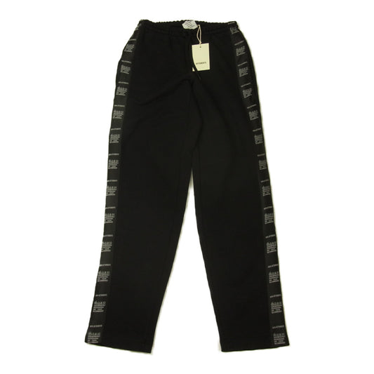 VETEMENTS ヴェトモン 18SS WSS18PA11 国内正規品 Side Tape Logo Sweat Pants サイドテープ ロゴ スウェットパンツ ブラック系 XS【美品】【中古】