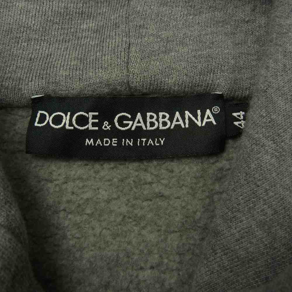 DOLCE&GABBANA ドルチェアンドガッバーナ ジャパンタグ G9VU7T FU77G Fleece Logo Print Hoodie ペイント ロゴ フーディ パーカー グレー系 44【中古】
