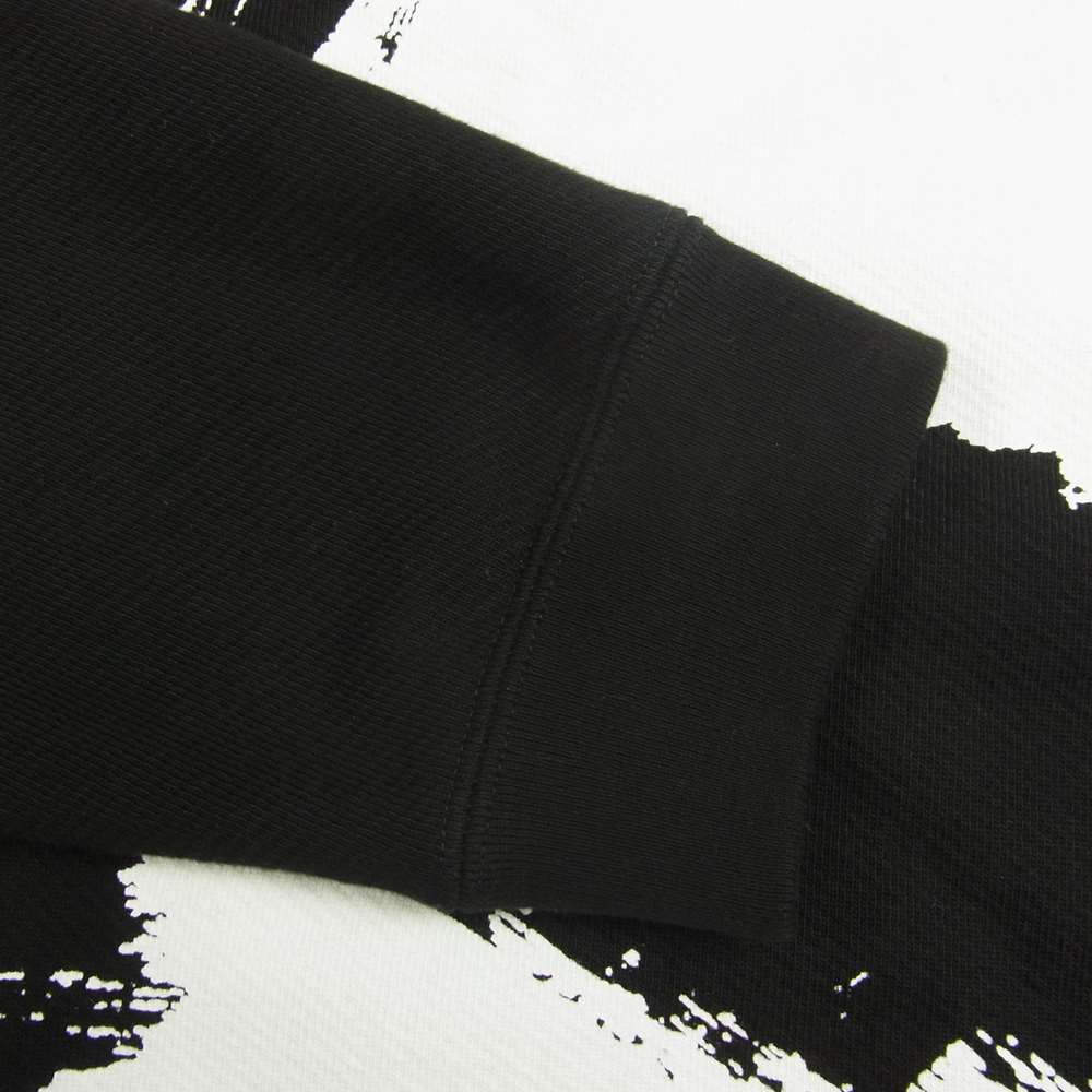 MAISON MARGIELA メゾンマルジェラ 20AW S50GU0151 S25451 DIAGONAL PAINT EFFECT HOODIE ロゴ ペイント フーディ パーカー ブラック系 46【美品】【中古】